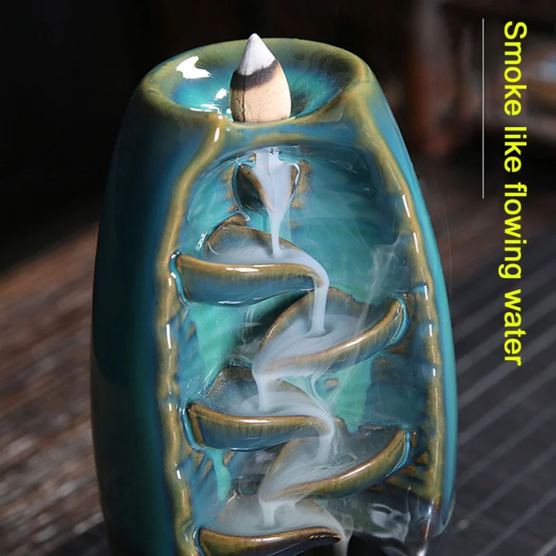 10Pcs Mixed Backflow Incense Cones Flavor Natural Fragrant Reflux Tower Tea Room |