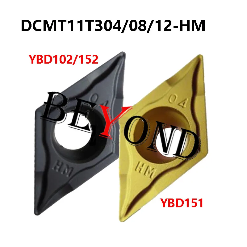 DCMT11T304-HM YBD102 DCMT11T308-HM YBD151 DCMT11T312-HM YBD152 твердосплавные вставки DCMT 11T308 11T304 для чугуна