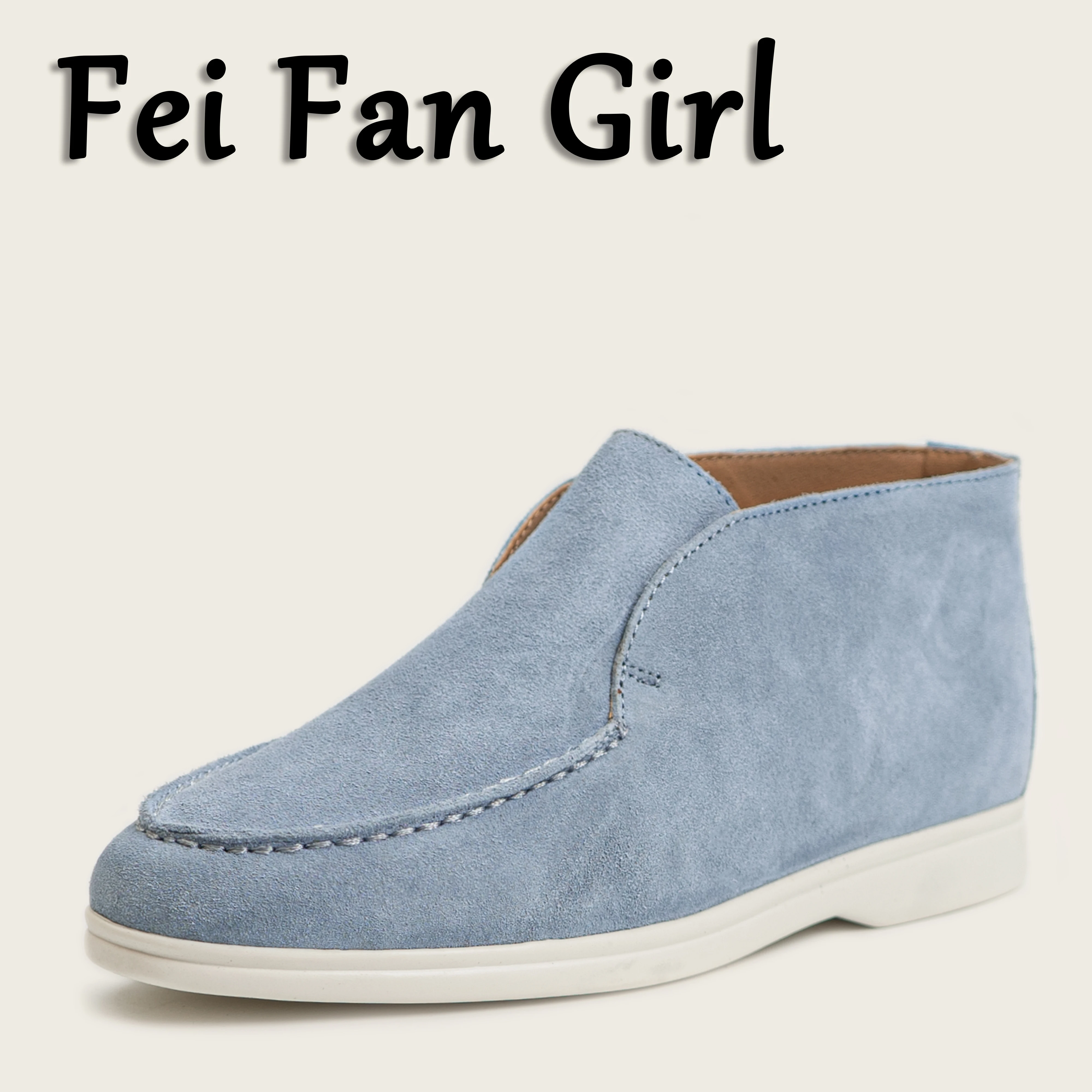 Leather Flat Bottom Casual Shoes Women's Women's Loafers Outdoor Walking Men's Tassel Metal Buckle Slipper Mules