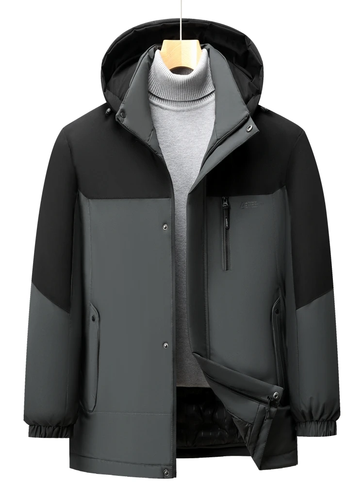 Зимняя одежда для папы Верхняя Мужчины среднего возраста Толстая теплая куртка