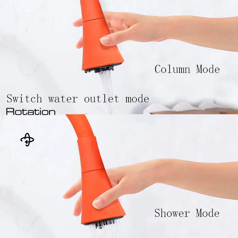 Латунный кран YCRAYS с цветным силиконовым шлангом смеситель для горячей и холодной