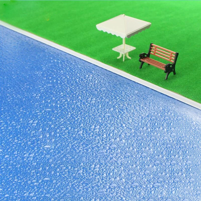 Прозрачный лист из ПВХ модель с рисунком поверхности воды бумага для