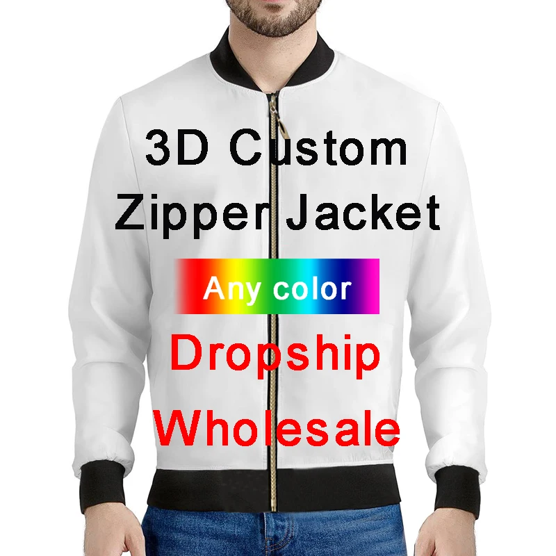 

2023 New CJLM 3D Printing Diy Custom Design Jacket Clothing Hip Hop Street Clothing Zipper Sweatshirt Wholesale Clothing