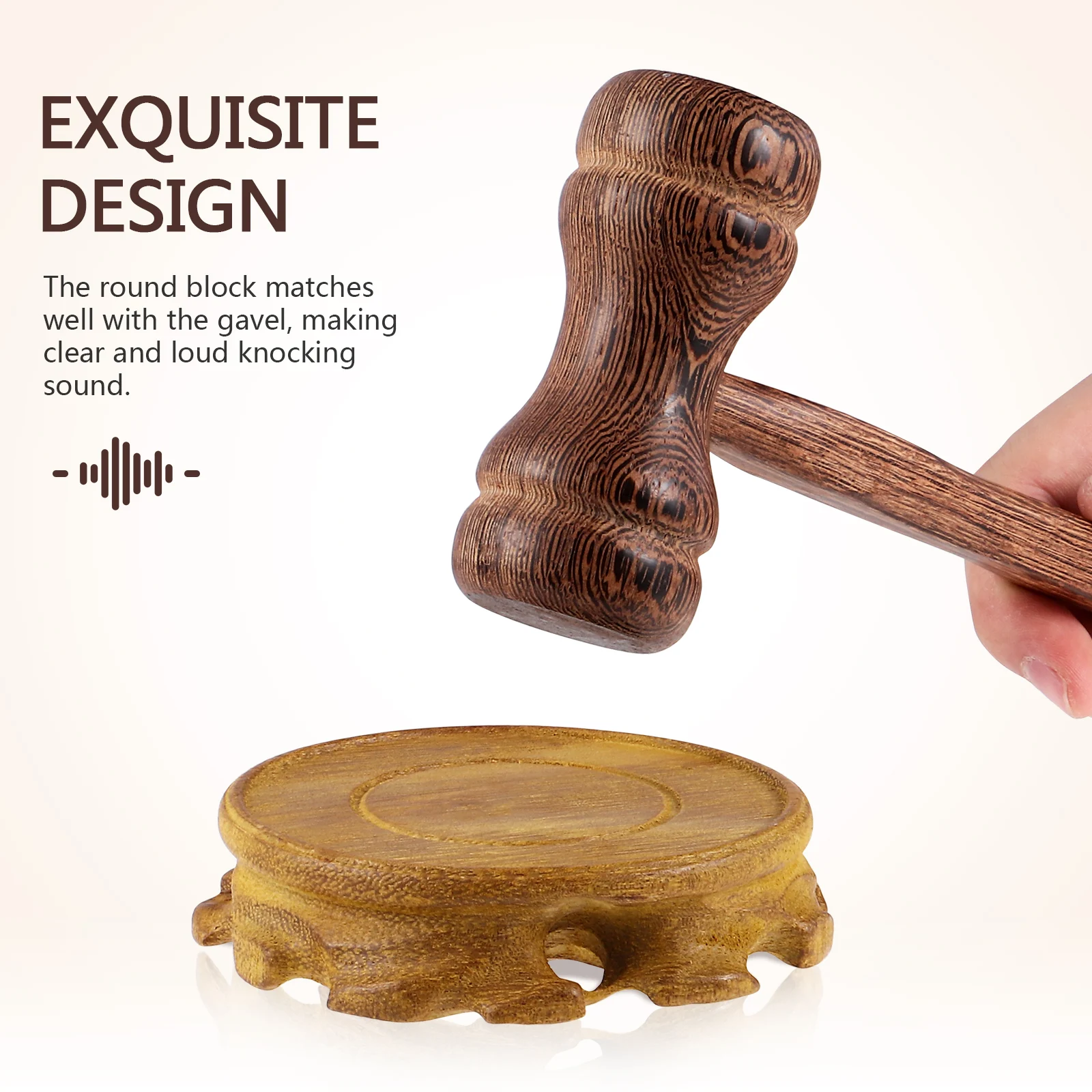1 Набор деревянный молоток для аукциона судов судей с деревянной основой |