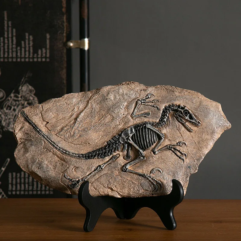 

Resin Dinosaur Fossil Figurines Retro Animal Statue Miniature Interior Living Room Decor Souvenirs for Home Gifts