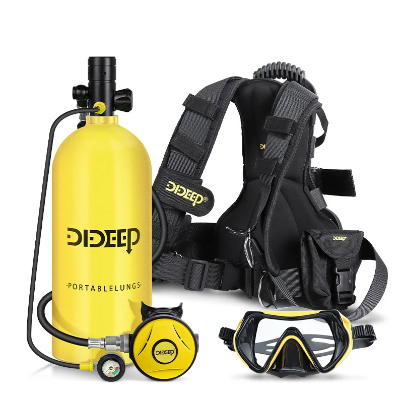 DIDEEP New 3L X6000 Diving and Snorkeling Equipment Scuba Diving Respirator Fish Gill Oxygen Cylinder Standby