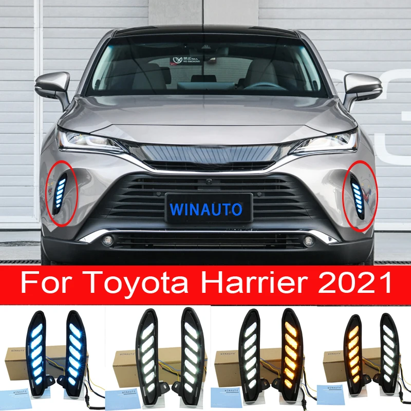 

Светодиодные дневные ходовые огни для Toyota Lingfang Retriever 2021 с лентами, трехцветные модифицированные Противотуманные фары для переднего бампера...