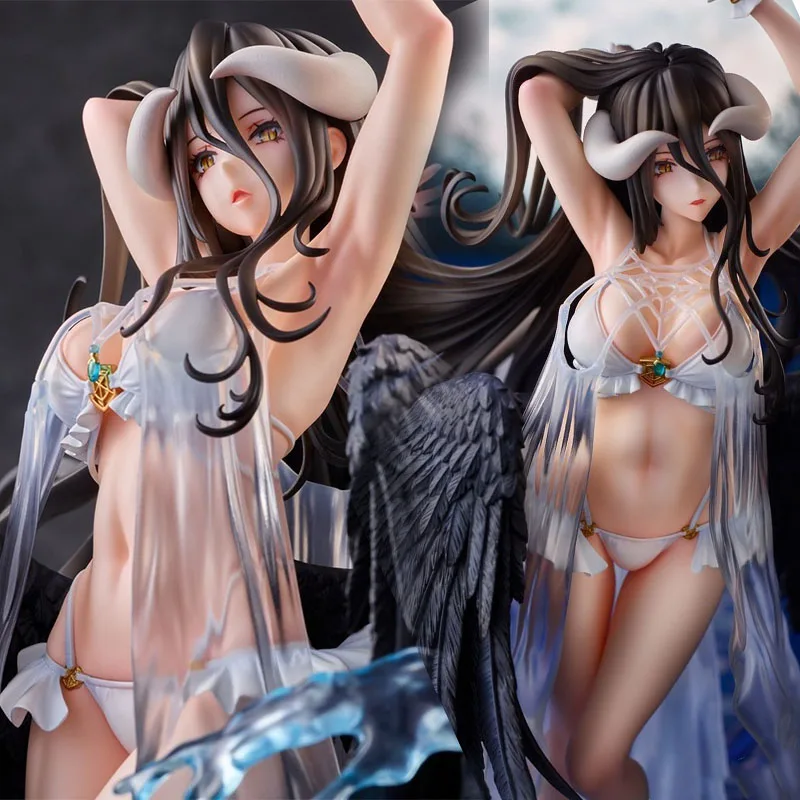 

32CM PVC So-Bin Anime Figure Overlord III Albedo Action Figure Albedo Figurine Ainz Ooal Gown Overlord Albedo Figure Toys