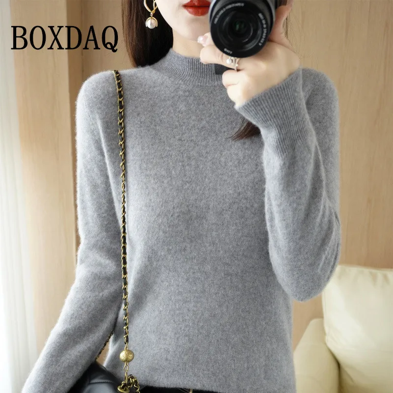 

2022 Autumn Winter Sweater Women Pullover Knitted Black Gray Sweaters Long Sleeve Fashion Korean Casual Solid Office Lady Tops