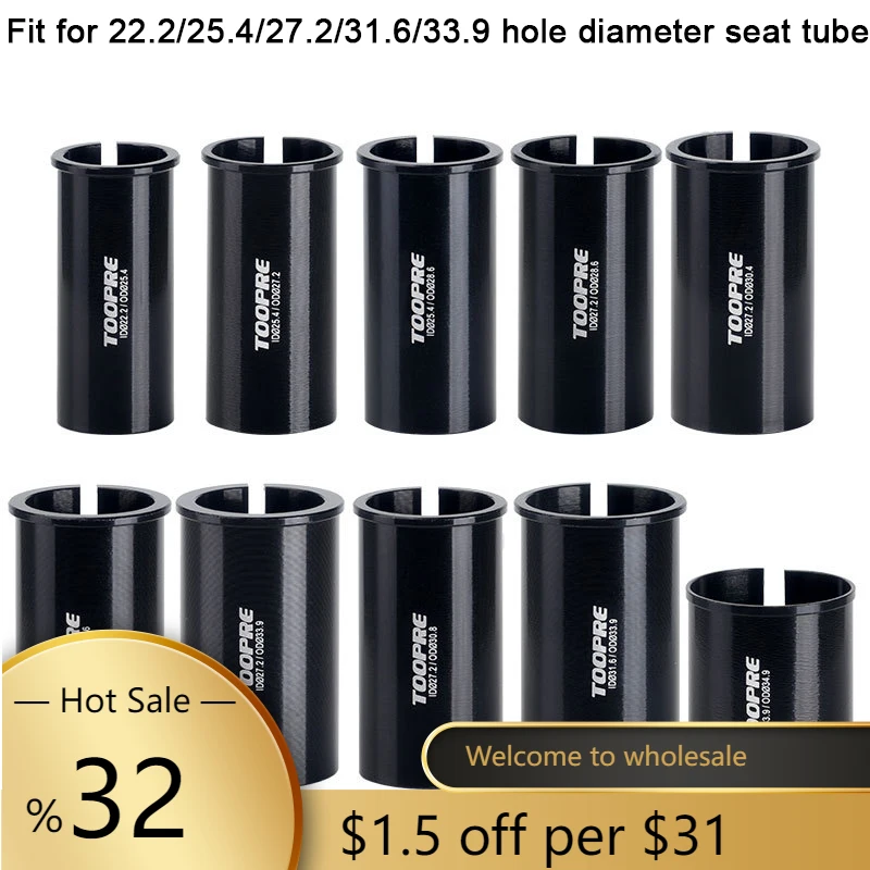 

MTB Bicycle Seatpost Shim Tube Sleeve Reducer Seatpost Adapter For 222/254/27.2/31.6/339 Hole Diameter Seat Tube Bike parts