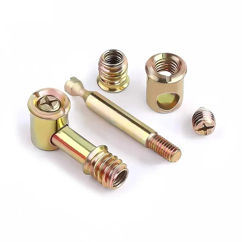 

Мебельные винты M6, разъем «четыре в одном», аксессуары для эксцентриковых колес, винты с молотком в сборе, аксессуары для подключения к кровати/домашму