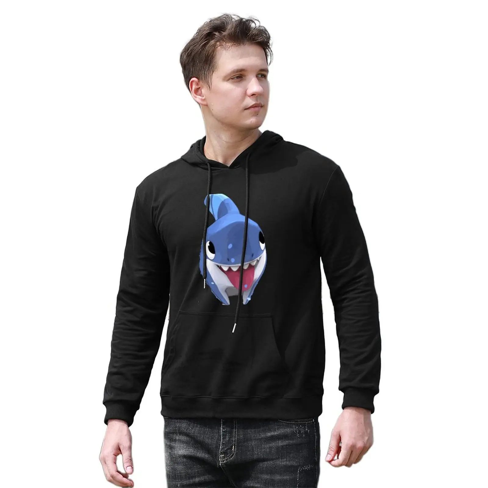 

Забавная Толстовка Sharkdog, пародия, мультфильм анимация Foxkids, хлопковые зимние толстовки, крутой Свободный пуловер с длинным рукавом, мужская ...