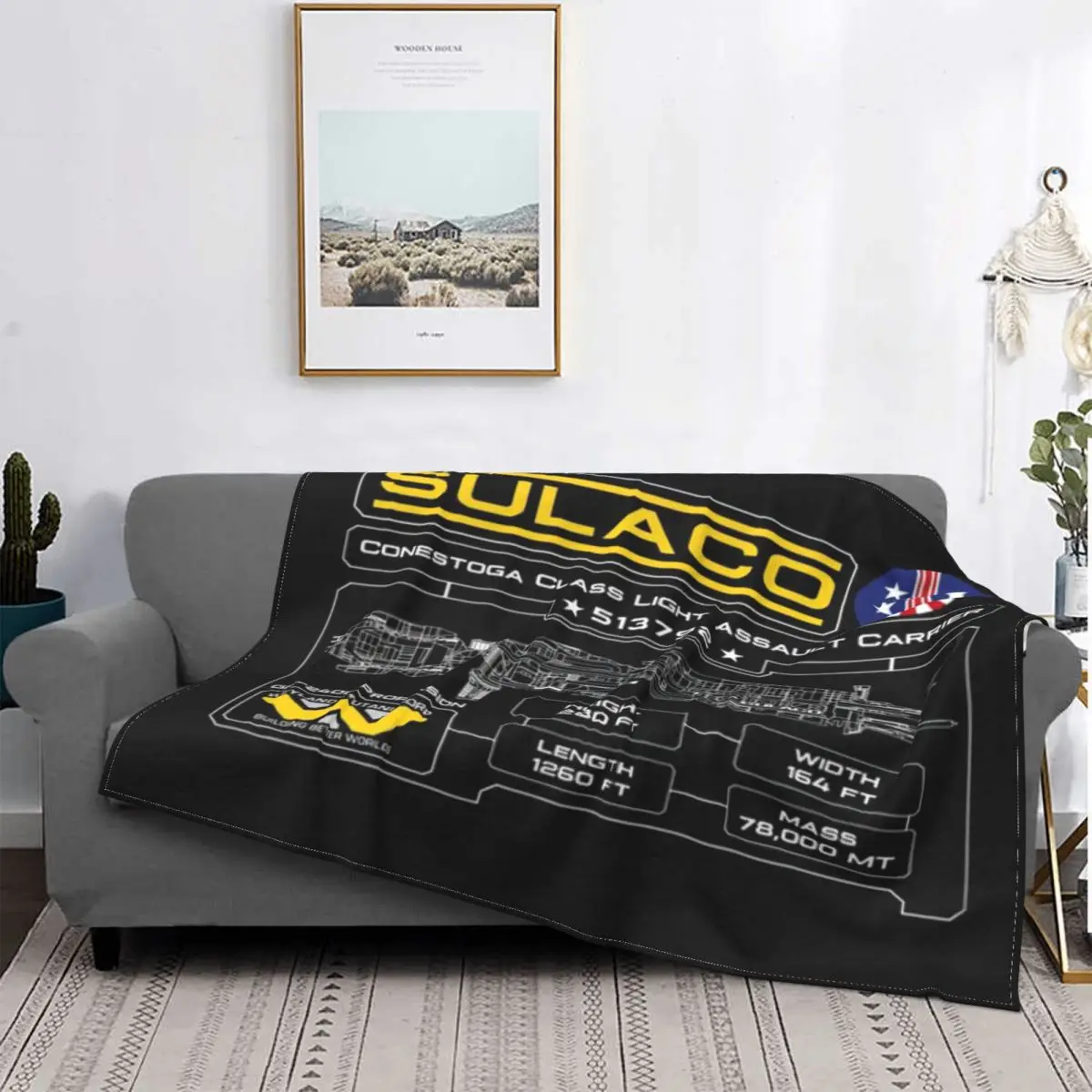 Ультрамягкое Флисовое одеяло Sulaco Schematic Weyland yuдешевые