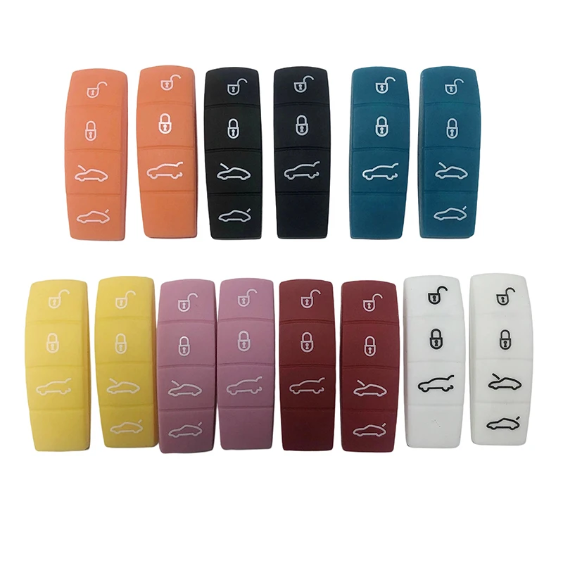 

3/4, силиконовая резиновая кнопка для автомобильных ключей, замена для Porsche Cayenne Macan Panamera Boxster 718 911