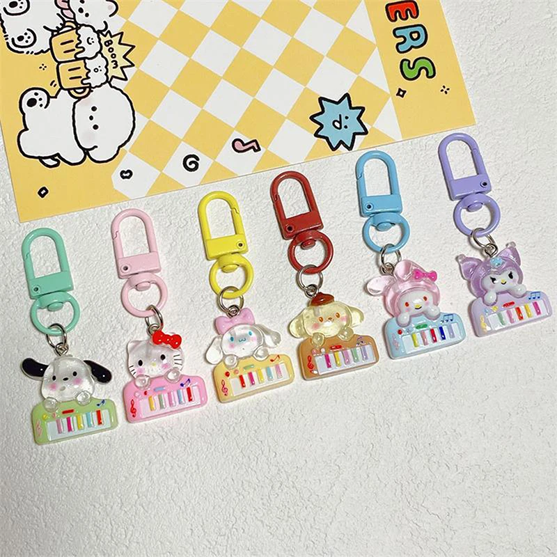 Милое пианино Sanrio Kuromi My Melody Cinnamoroll похвалка KT pompurin фотобрелок Подвеска сумка