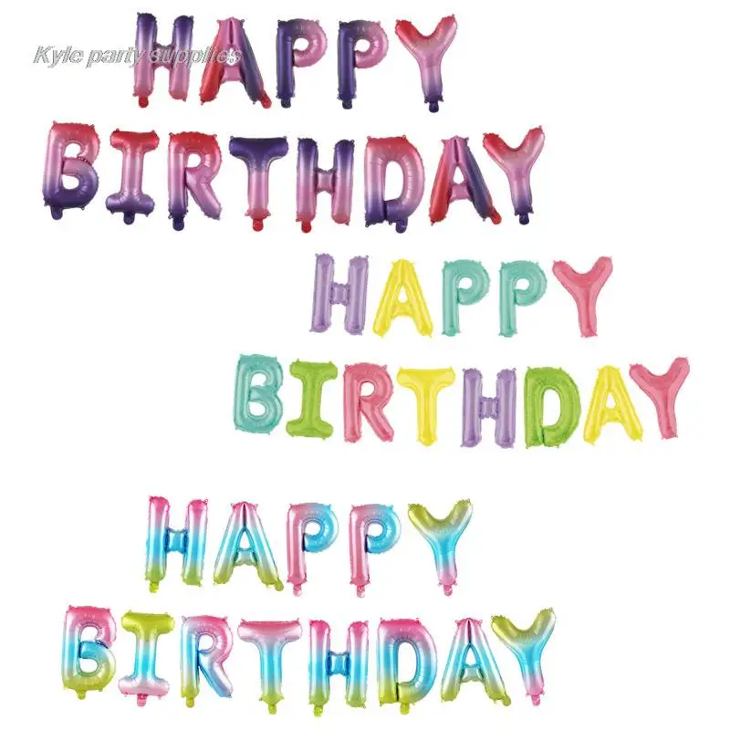 

Happy Birthday Letters Balloon Suit Imitation Beauty Thin Balloon Decoration Aluminum Film Version Of A Happy Birthday Party 380