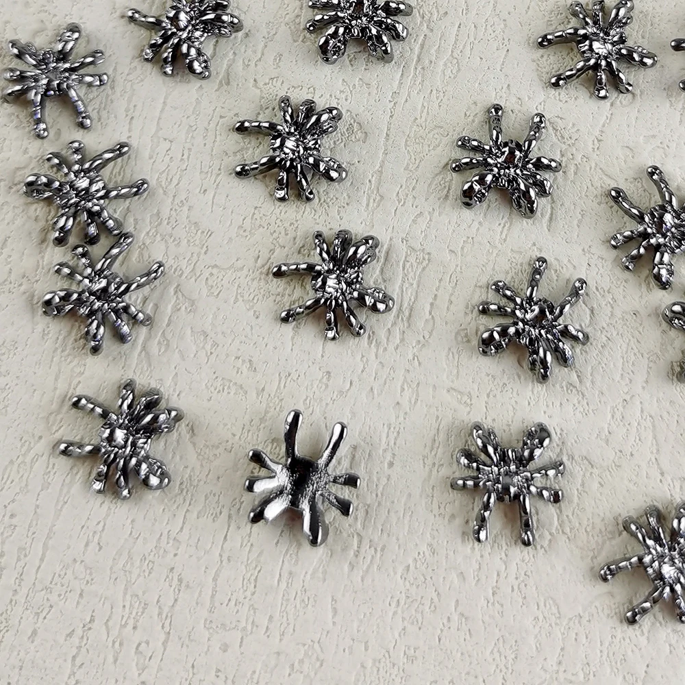 5 шт. металлические гвоздики для ногтей в виде черепа