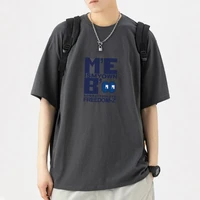 mens summer clothes new printed short sleeve t shirt korean version pure cotton bottomed trend college streets fashion