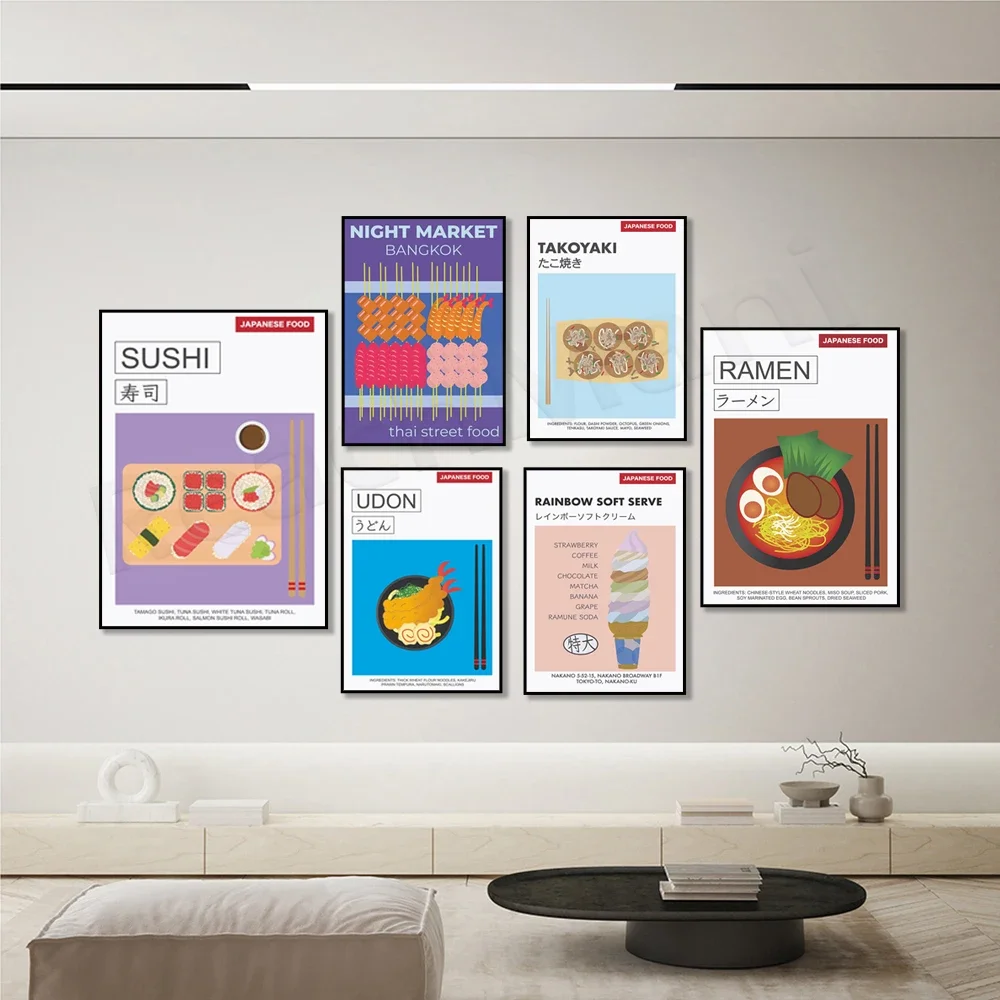 Тайская уличная еда японское суши мороженое udon рамэн takoyaki малайзийская nasiurso