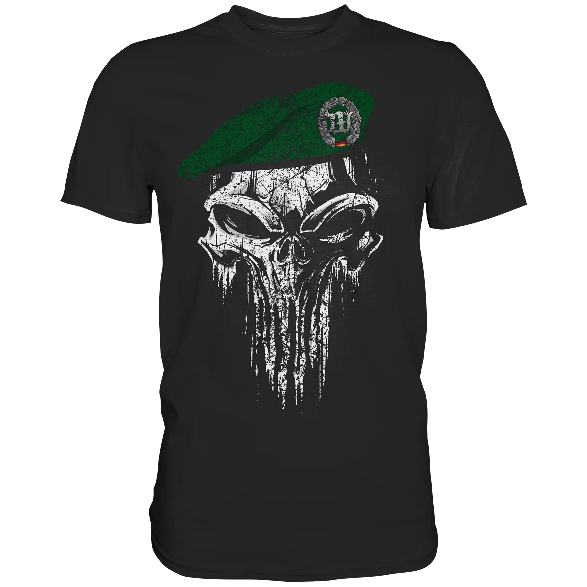 

Deutsche Bundeswehr Guard Battalion Beret Skull T Shirt. Short Sleeve 100% Cotton Casual T-shirts Loose Top Size S-3XL