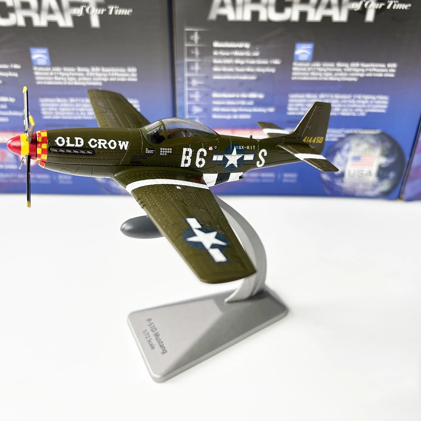 Фото Металлическая модель самолета P-51D Mustang (Американский истребитель) в масштабе 1/72, статическая коллекционная модель для демонстрации, подарки для военных коллекционеров №5
