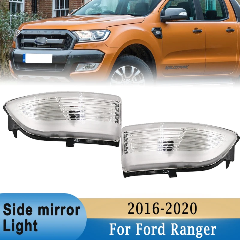 

For Ford Ranger 2016-2020 Side Mirror LED Turn Signal Light Side Wing Rearview Reversing Mirror Indicator Lamp (without bulb)