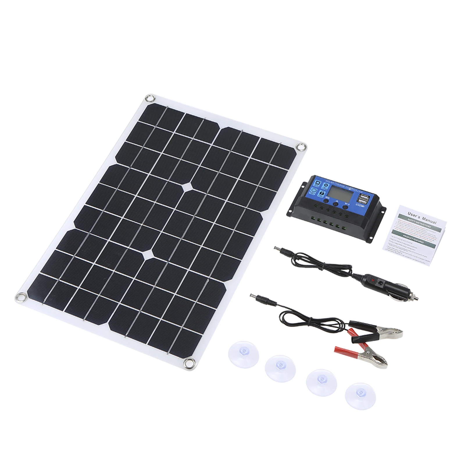 

20W 20V Solar Panel Kit With Controller For 18 V Battery Charging For RV Caravan Family Camping Solar Power Electrical Supplies