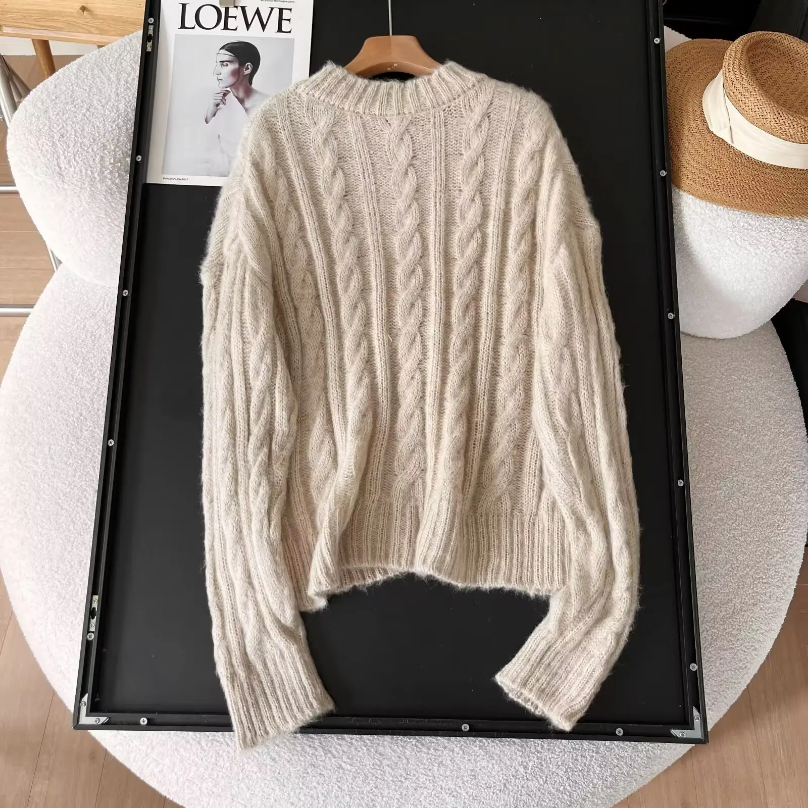 Повседневная версия Cos Lris смешанная модель 2024 с круглым вырезом осень и зима