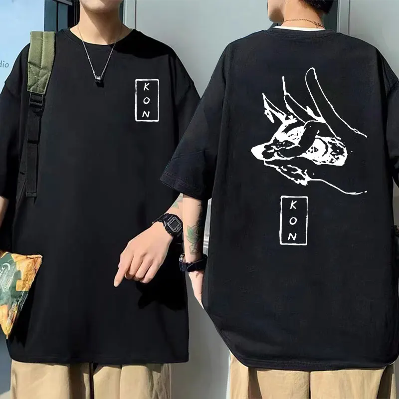 Japanese Anime Chainsaw Man Hayakawa Aki Fox Devil Kon Print Tshirt Men Soft Cotton T-shirts Men Women Manga T Shirt Streetwear