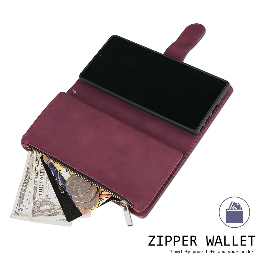 Wallet Zipper Leather Case For Huawei P40 Lite E Pro P30 Lite Pro P20 Lite 2019 P Smart 2019 Y7P Honor 10i 10 Lite 20 20Lite 20S