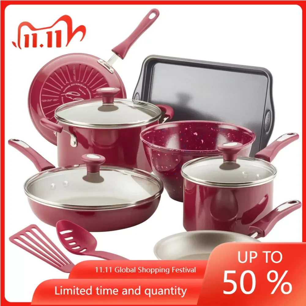 

Cooker Suit A Set of Pans Start Cooking With 12 Pieces! Non Stick Pots and Pans Suit Cookware Kit Cookware Kits Free Shipping