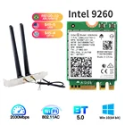 Двухдиапазонная карта Intel M.2 9260NGW, 1730 Мбитс, Bluetooth 5,0, 802.11ac, с антенной 2x6 дБи, для ноутбука Win10