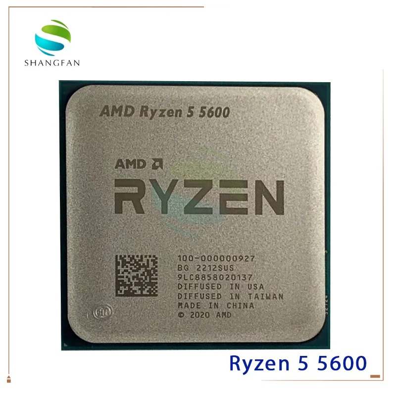  Процессор AMD Ryzen 5 5600 R5 5600 3,5 ГГц шестиядерный двенадцатипоточный процессор 7 нм 65 Вт L3 = 32M 100-000000927 разъем AM4 без вентилятора 