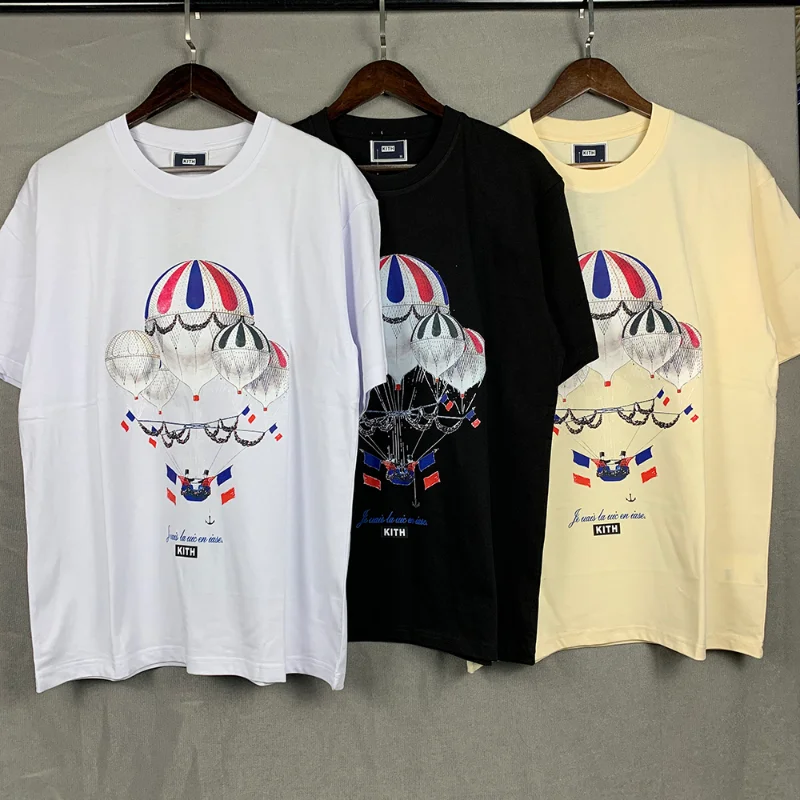 

2023SS KITH T Shirt Men Women EU Size 100% Cotton Rhude Top Tees High Street Summer Vintage T-shirt