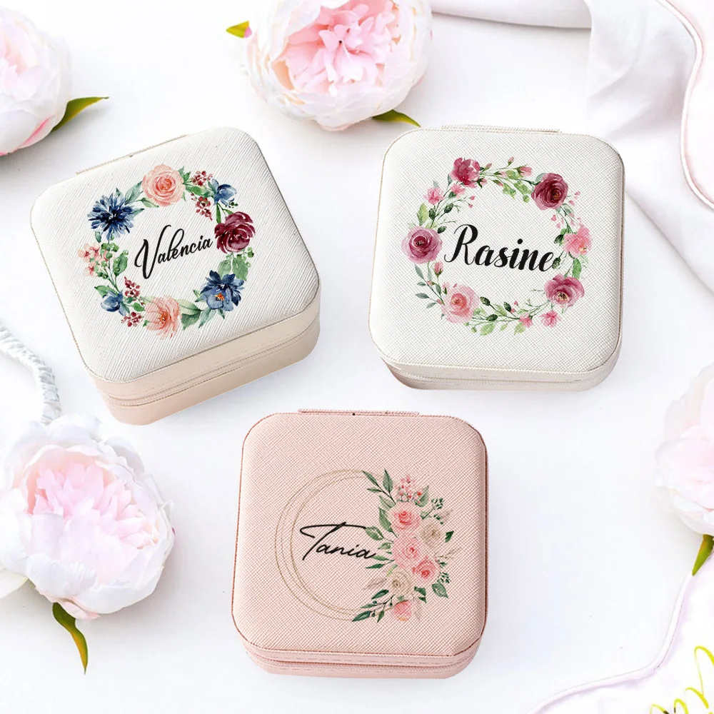 Custom Jewelry Storage Travel Case With Name Perfect Wedding Bridesmaid Bestfriends Gift Proposal Case