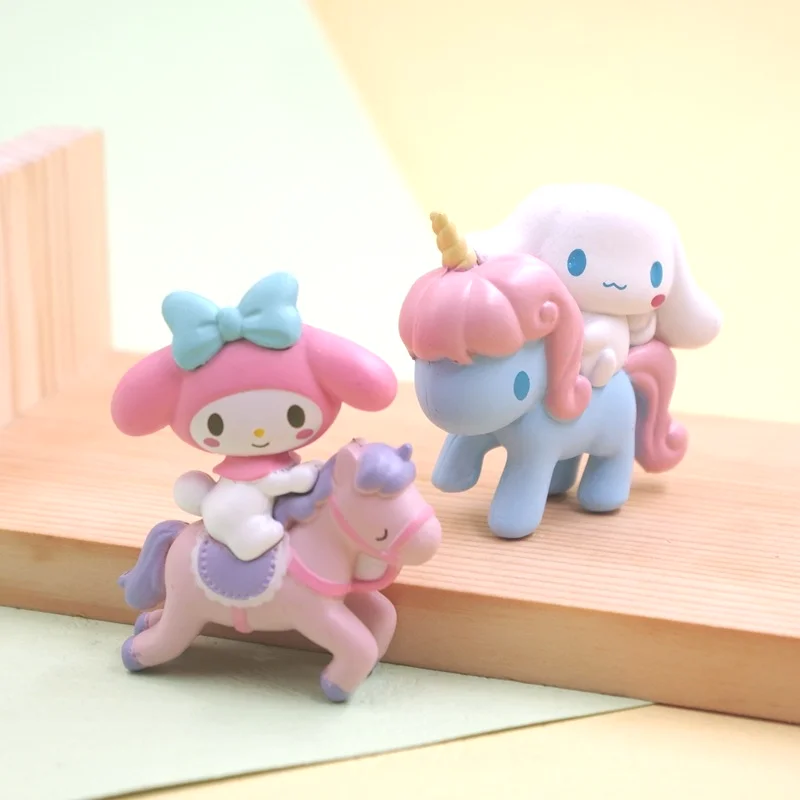 

Sanrio Cinnamoroll Anime Figure Unicorn Cake Decorative Diy Accessories Home Decoration Ornament Doll Toys Patch Christmas Gifts