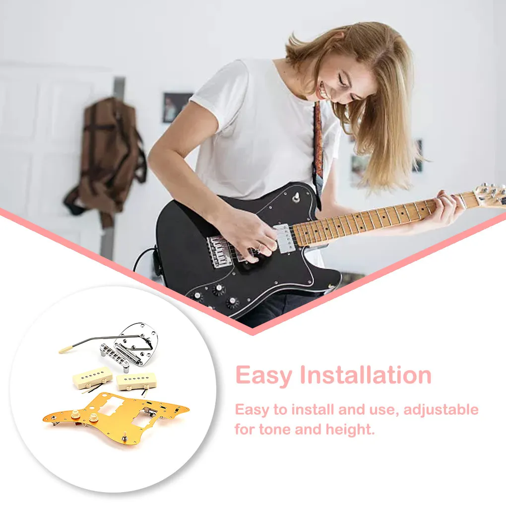 

Guitar Pickguard Pickup Bridge Set Drop Resistance Guitars Fitting Home