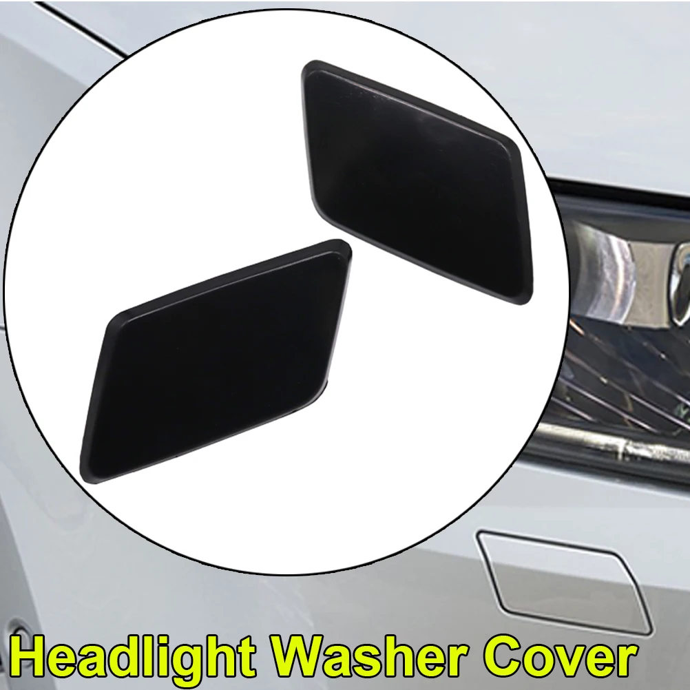 

OE# 1Z0955110+1Z0955109 L&R Side Car Front Bumper Headlamp Headlight Water Washer Nozzle Jet Cap Cover For Skoda Octavia 04-13