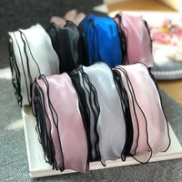 chainhogauze ribbonsolid colordouble layerdiy handmade bow tie materialsfor gift flower packaginglenght 2 yardssd19