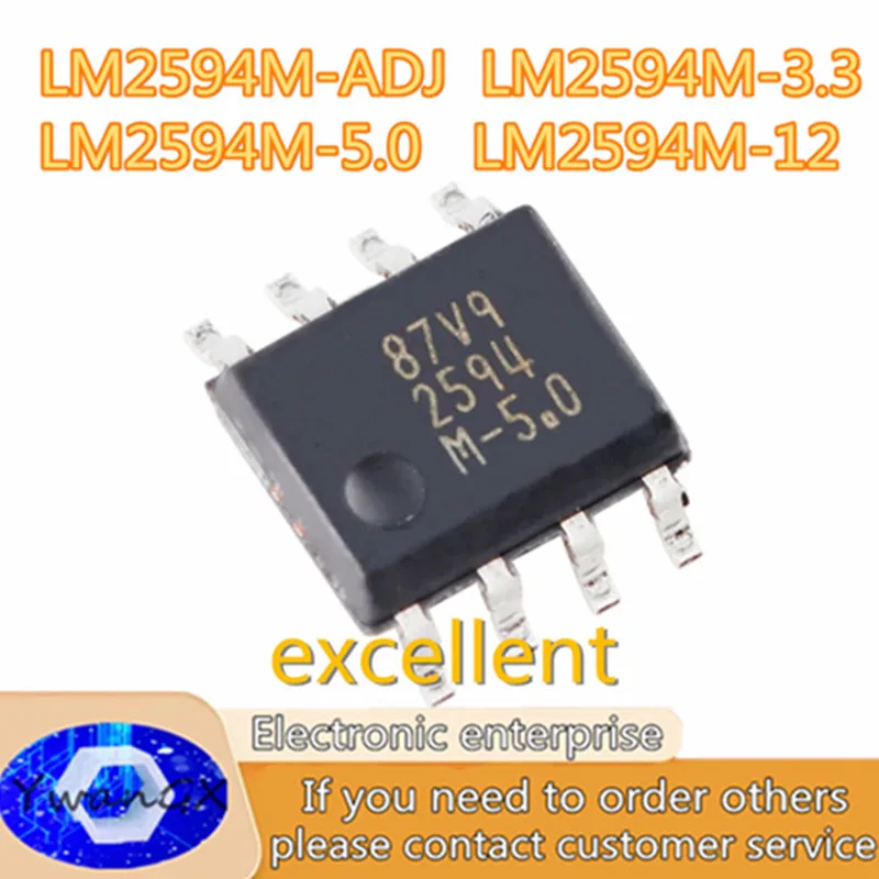 

semiconductor 5pcs LM2594M-ADJ LM2594M-3.3 LM2594M-5.0 LM2594M-12 sop8