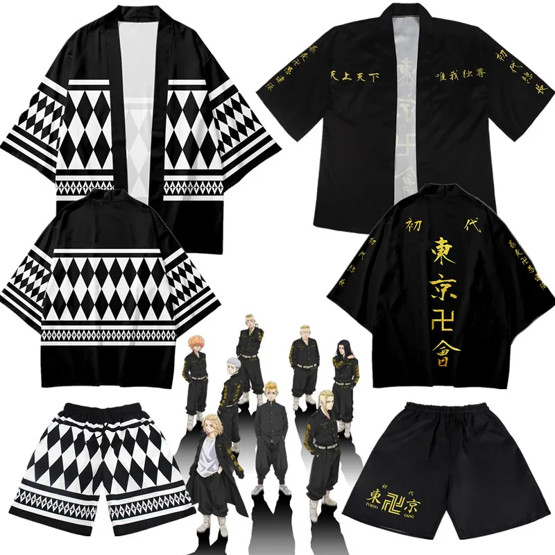

Костюм для косплея мангиро Сано из аниме «Мстители Токио», кимоно, накидка ханагаки, такимичи, Кен, рукси, одежда для Хэллоуина