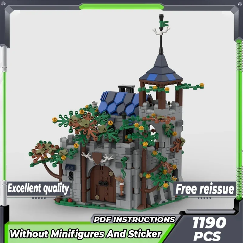 Средневековая крепость модель Moc строительные блоки модульные подарки