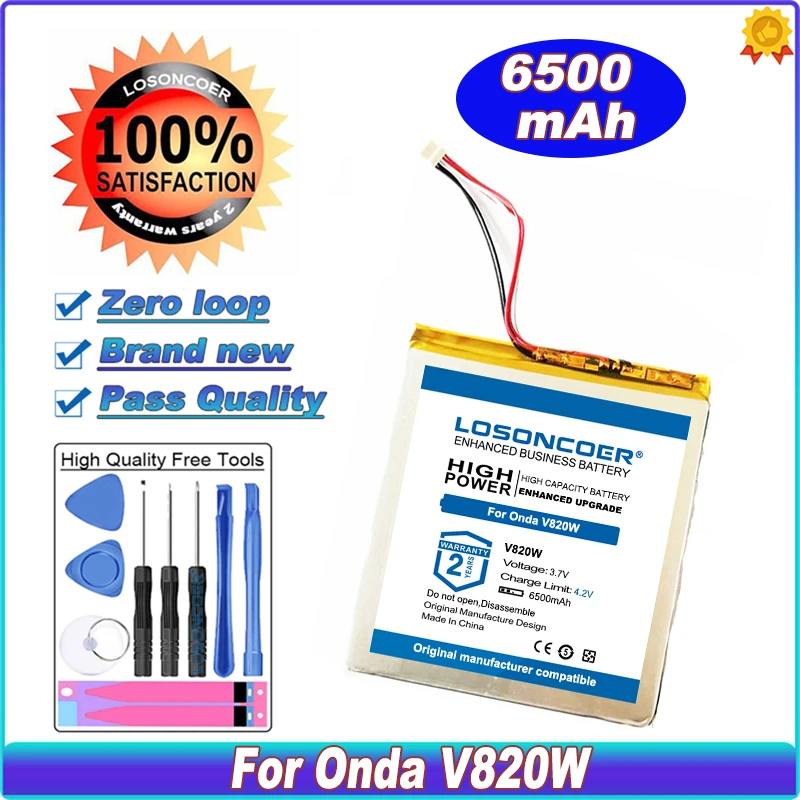 

6500mAh 3095105 Battery For Onda V820W Tablet Batteries 5-wire Plug