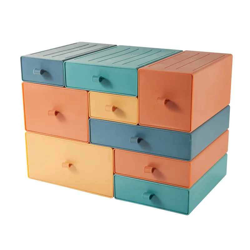 

Desktop storage box plastic drawer dormitory organizer storage color office small drawer box