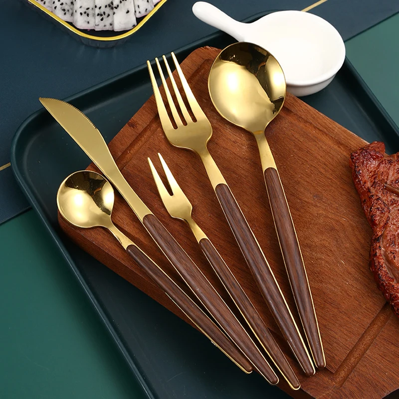 Кухонные принадлежности искусственная деревянная ручка искусственный нож ложка