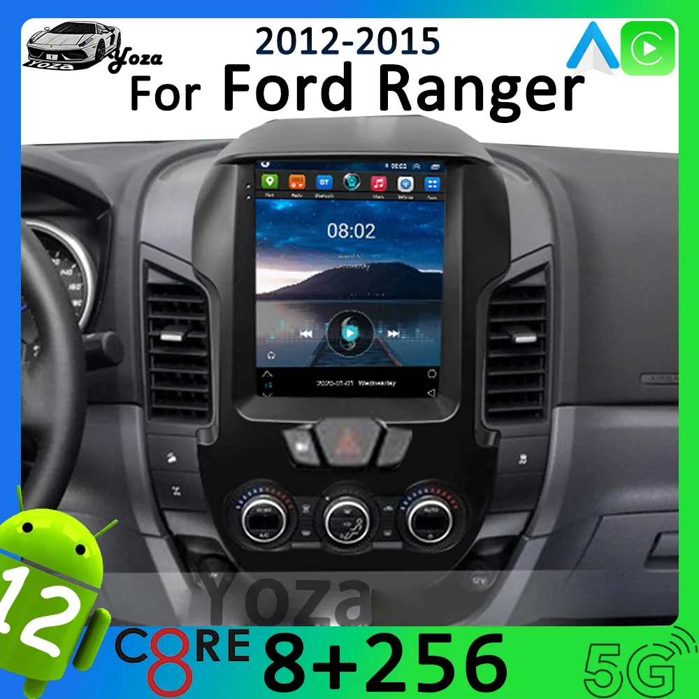 

Yoza Carplay Car Radio For Ford Ranger 2012-2015 Android11 Tsla Screen Multimedia Player GPS Navigation Stereo 5GWIFI Gift Tools