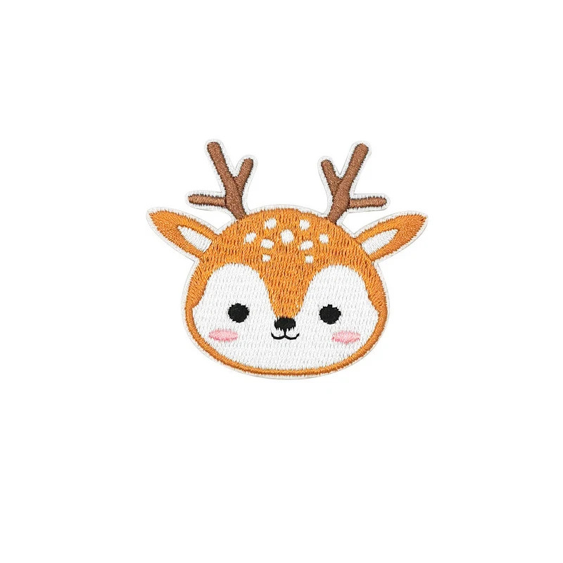 Симпатичные вышитые наклейки в виде льва украшение детской одежды железная