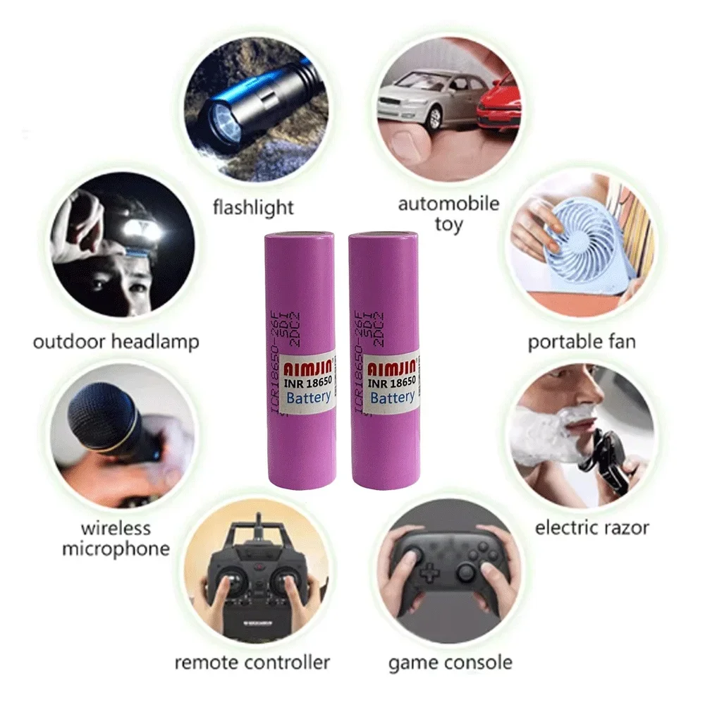 3 7 В 2600 мАч ICR18650-26F Литий-ионная аккумуляторная батарея большой емкости подходит