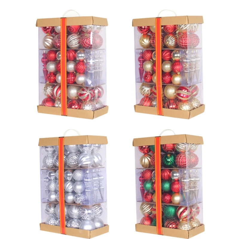 

Decorative Christmas Tree Pendants 1 Box Hanging Electroplating Ball Pendant