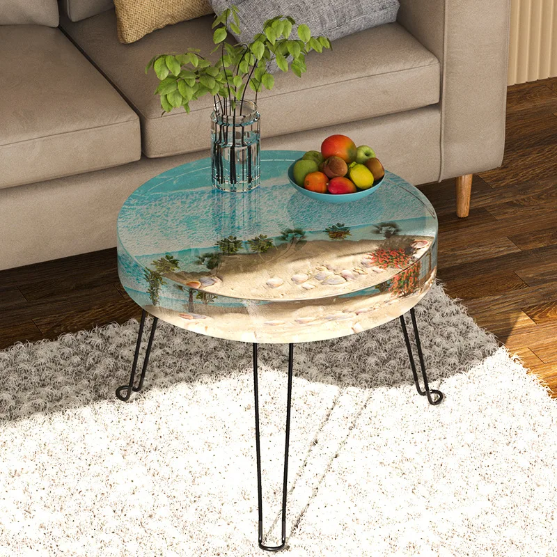 

Large Round Ornament River Table Making Silicone Mold DIY Crystal Epoxy Resin Mold
